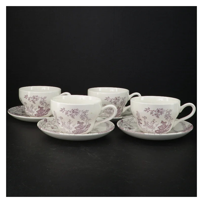 Retro porcelænskopper med underskåle fra Irma (str. Underkop 17,5 x 2 cm kop 15 x 11,5 x 7,5 cm)