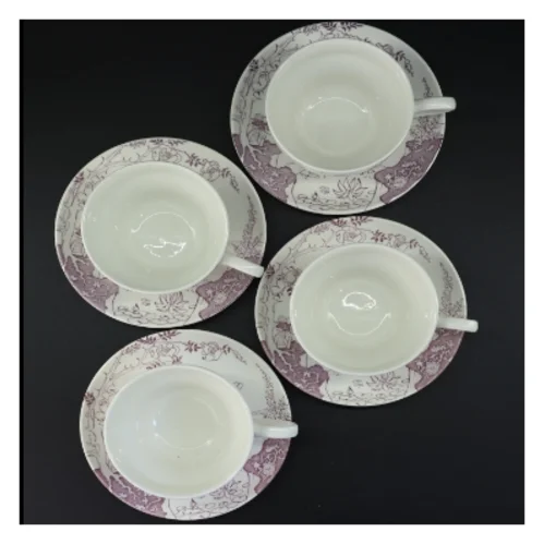 Retro porcelænskopper med underskåle fra Irma (str. Underkop 17,5 x 2 cm kop 15 x 11,5 x 7,5 cm)