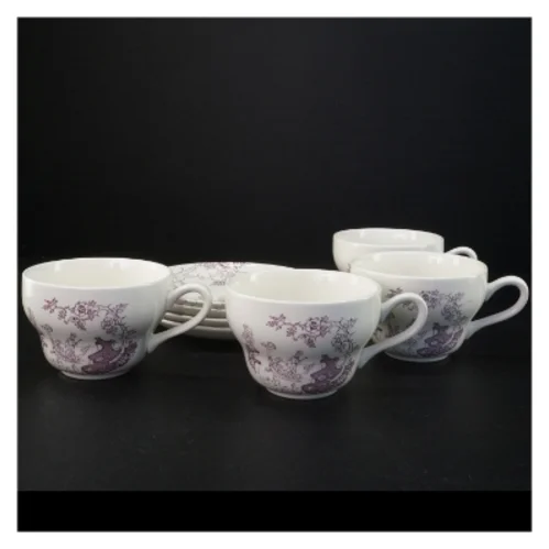 Retro porcelænskopper med underskåle fra Irma (str. Underkop 17,5 x 2 cm kop 15 x 11,5 x 7,5 cm)