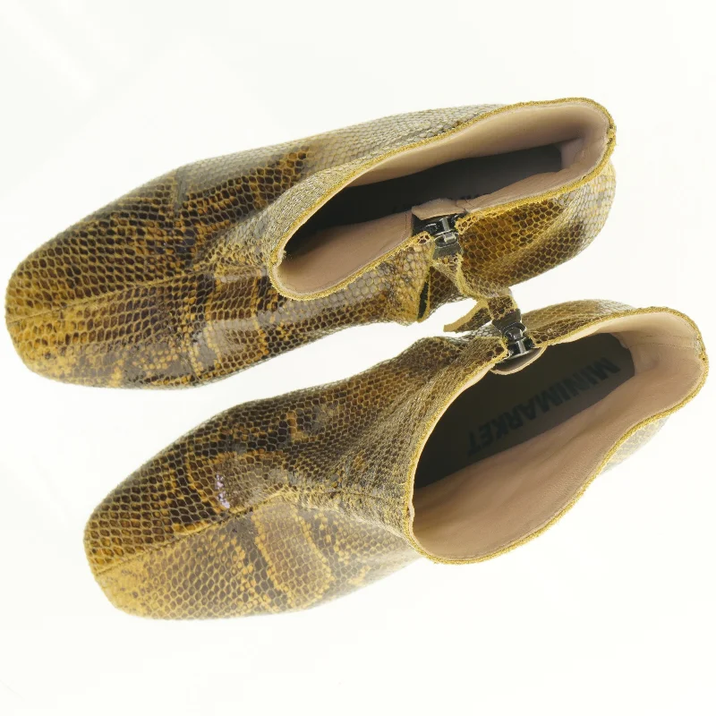 Støvletter med slangeskindslook fra Minelli (str. 38)