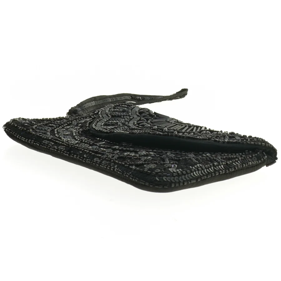 Sort aftentaske med pailletter fra Bjou B Brigitte (str. 23 x 14,5 cm)