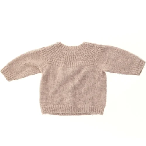 Strikket trøje (str. Bryst 29 cm skulder til bund 32 cm)