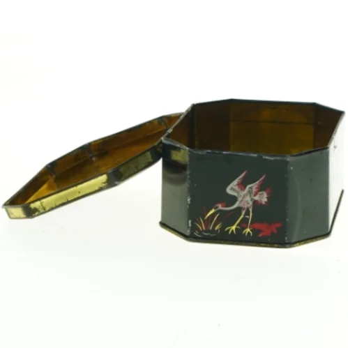 Gammel metaldåse (str. 13 x 10 x 5 cm)
