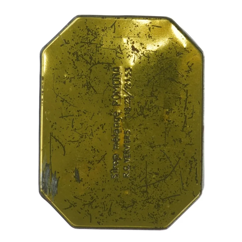Gammel metaldåse (str. 13 x 10 x 5 cm)