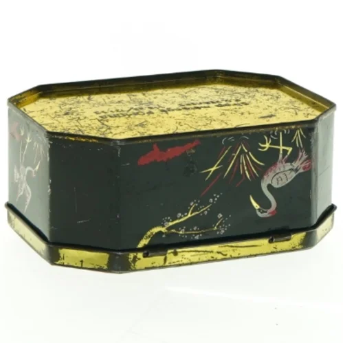 Gammel metaldåse (str. 13 x 10 x 5 cm)