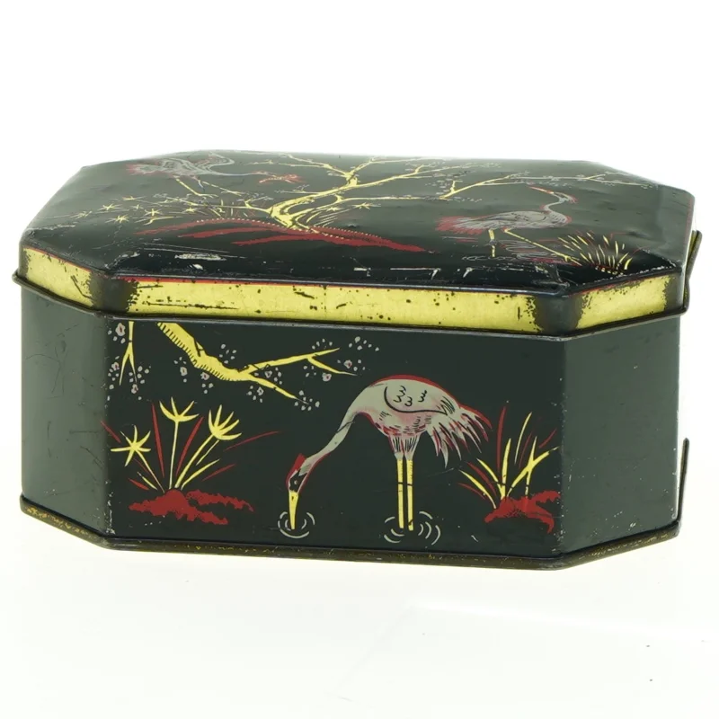 Gammel metaldåse (str. 13 x 10 x 5 cm)