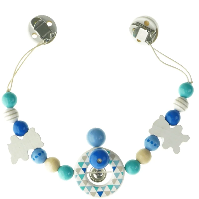 Barnevognskæde med træperler (Længde. 45 cm)