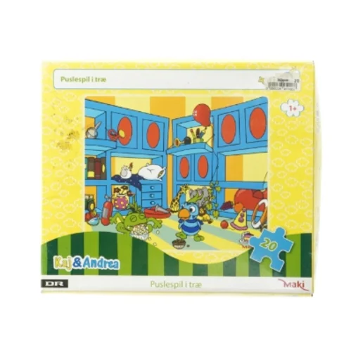 Kaj & Andrea puslespil i træ fra DR (str. 25x21 cm)