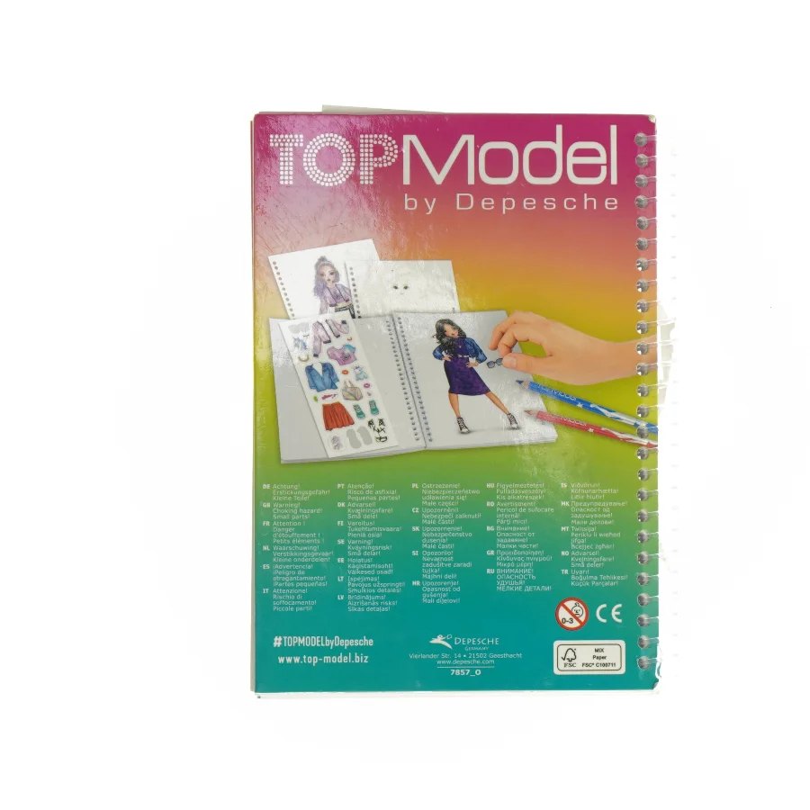 Malebog fra Top Model (str. 17 x 13 cm)