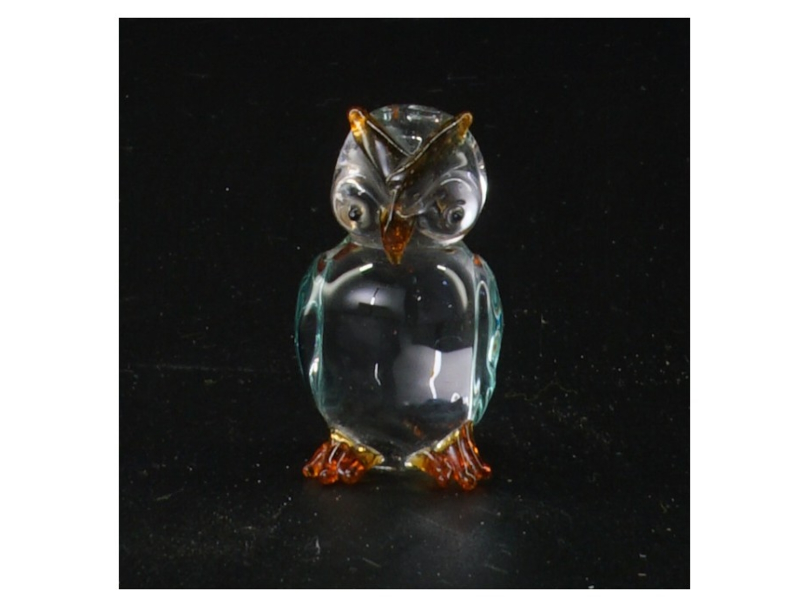 Glashåndværk uglefigur (str. 5 cm)