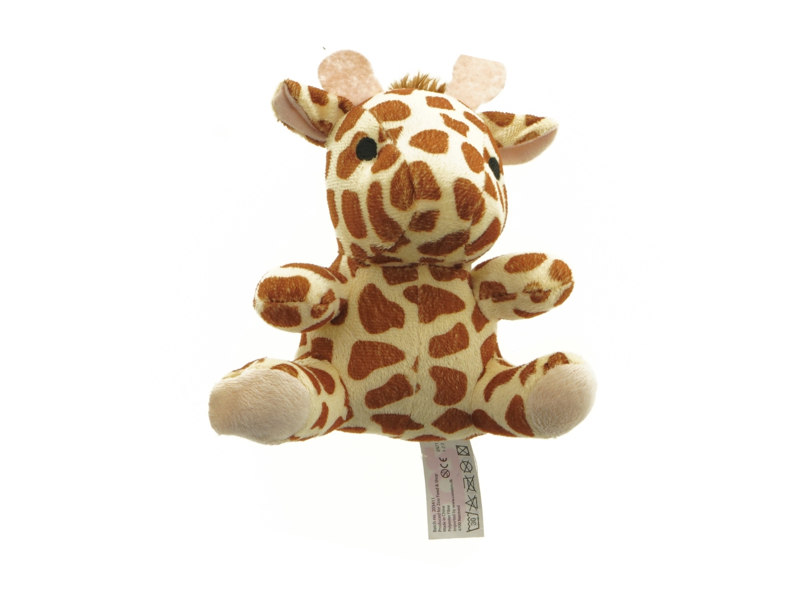 Blødt legetøjsgiraf bamse (str. 16 cm)