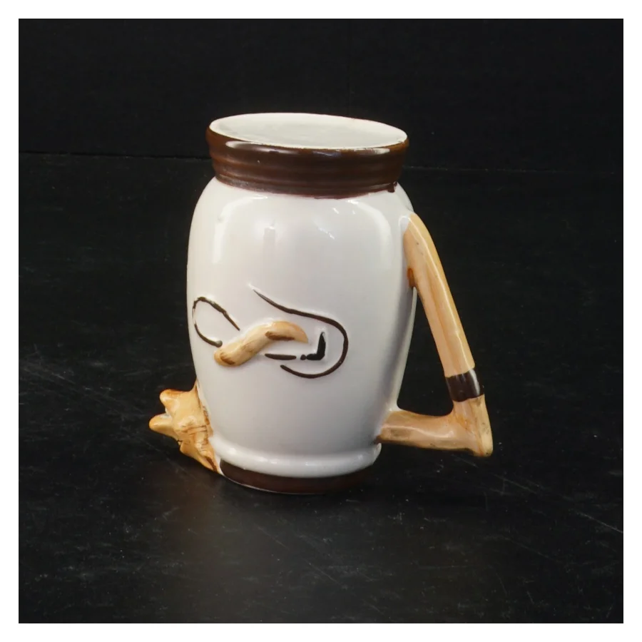 Keramik kande formet som en ræv (str. 8,5 x 9 x 6 cm)