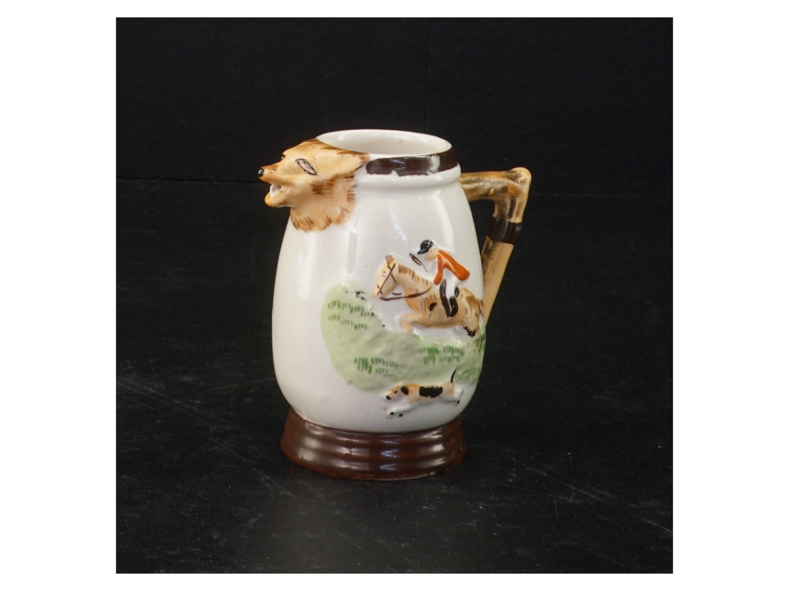 Keramik kande formet som en ræv (str. 8,5 x 9 x 6 cm)