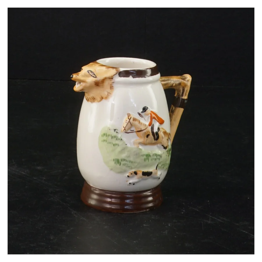 Keramik kande formet som en ræv (str. 8,5 x 9 x 6 cm)