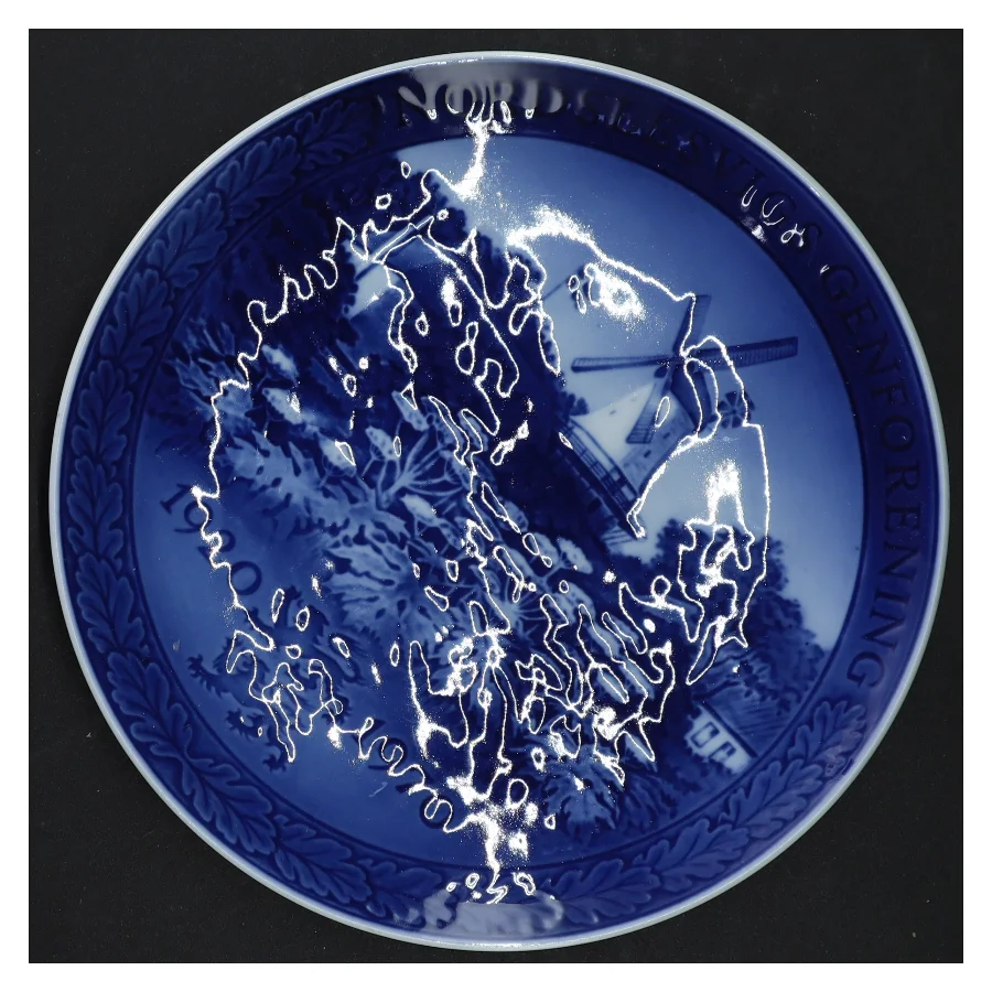 Genforeningsplatte fra Royal Copenhagen (str. 20 cm)