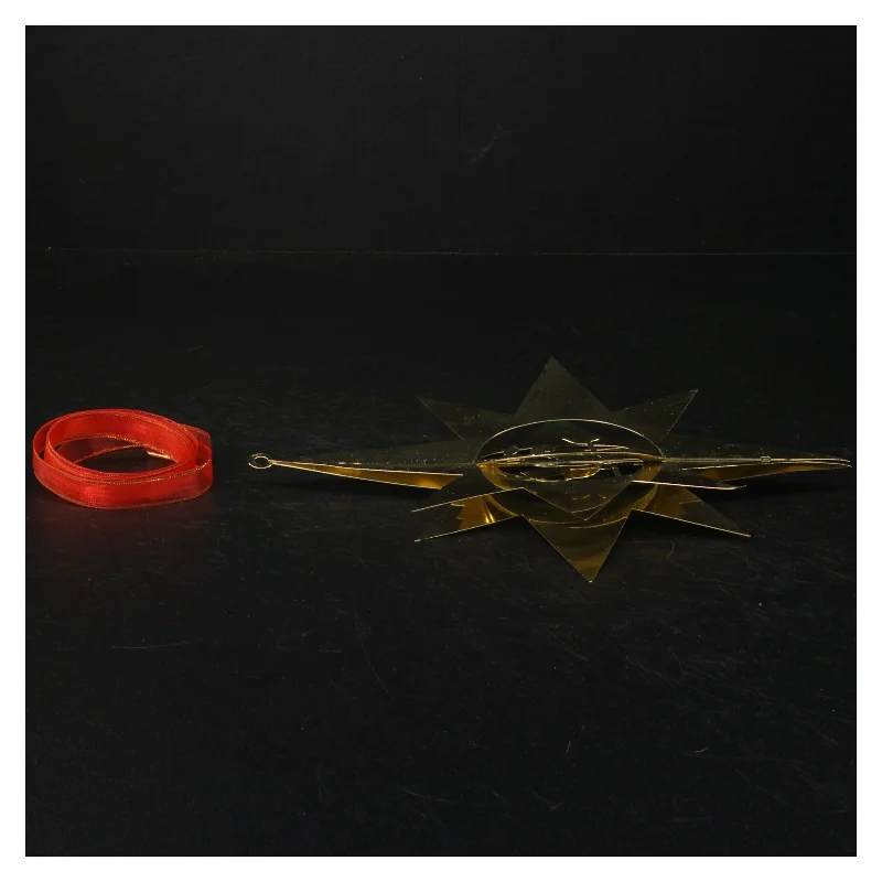 Messing julestjerne ophæng (str. 20 x 17 cm)