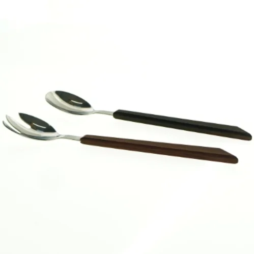 Salatbestik i træ og rustfrit stål fra Salatbestik (str. 27 cm)