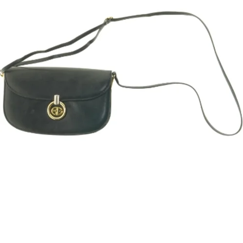 Marinefarvet lædertaske fra Bon Goût (str. 24 x 15,5 cm)