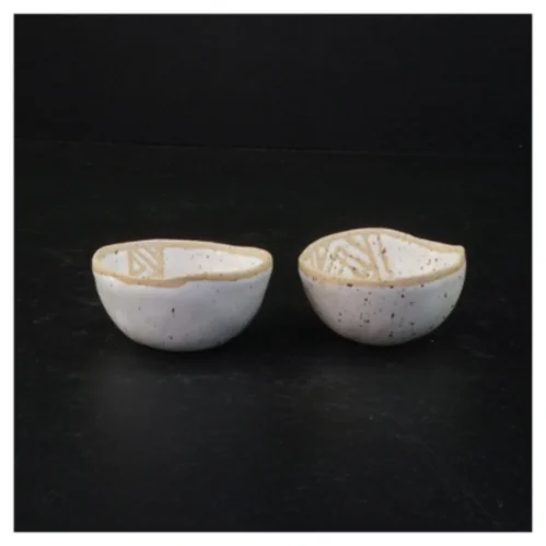 Håndmalede keramikskåle (str. 4 x 8 cm)