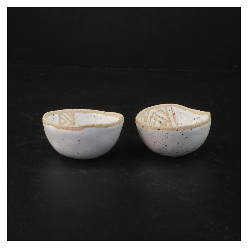 Håndmalede keramikskåle (str. 4 x 8 cm)