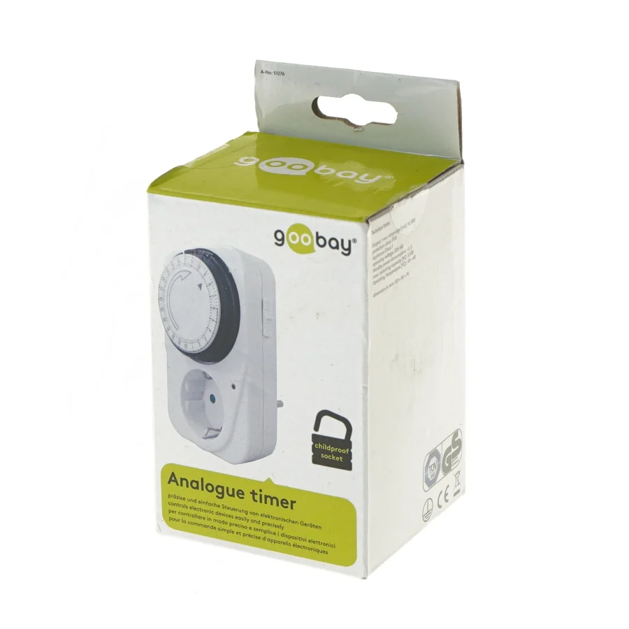 Analog timer fra Goobay fra Goobay (str. 12x8x7,4 cm)