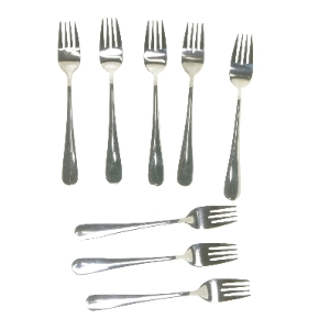 Bestiksæt med 8 gafler fra Aida (str. 8 stk 19 cm)