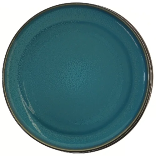 Sæt af blå tallerkener (str. Ø 27,5 cm)