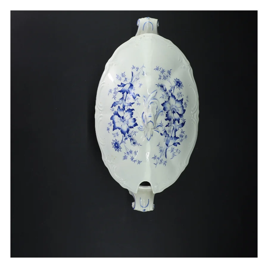 Suppeterrin med låg i Fajance (str. 35 cm)