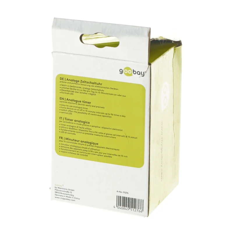 Analog timer fra goobay (str. 12x8x7,4 cm)