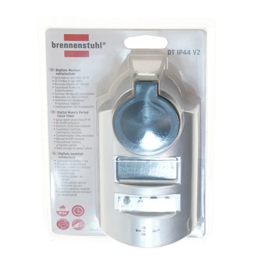 Digitalt uge-timer IP44 V2 fra Brennenstuhl (str. 21x14 cm)