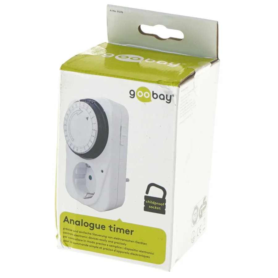 Analog timer fra Goobay fra Goobay (str. 12x8x7,4 cm)