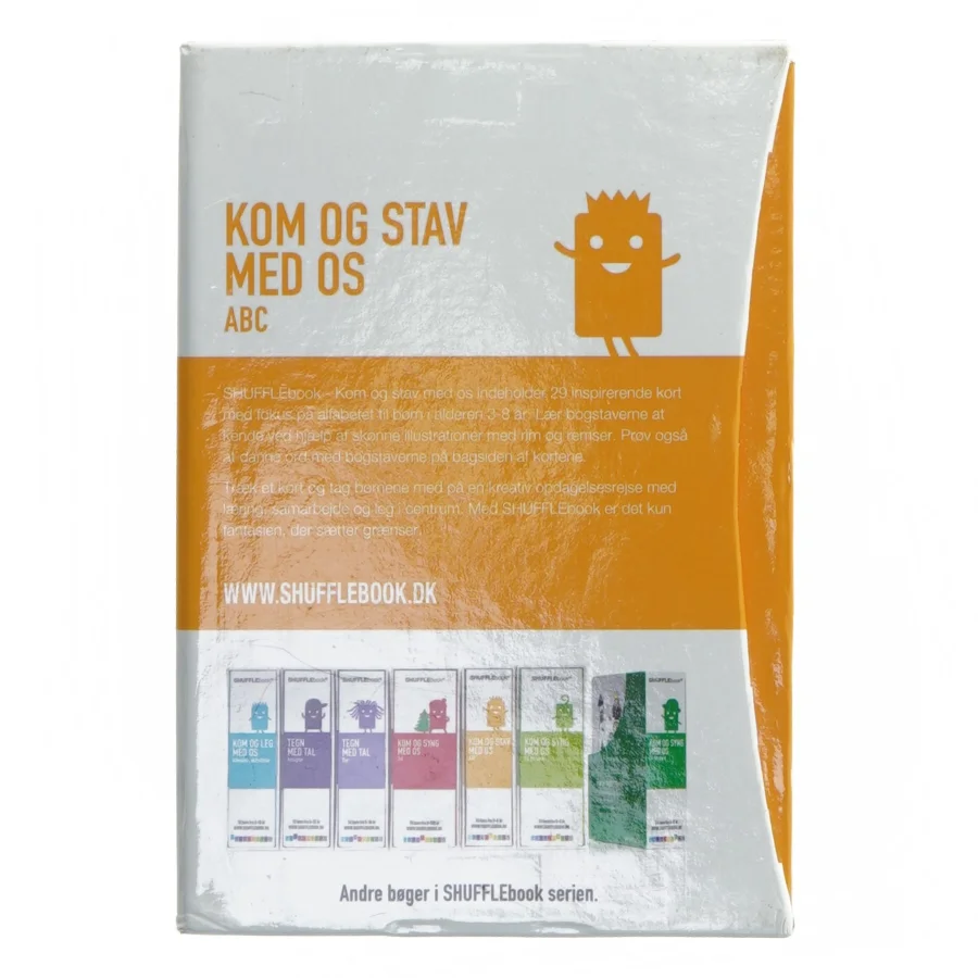 Shufflebook Kom og Stav med Os ABC kort fra Shufflebook (str. 16,5x11,5 cm)