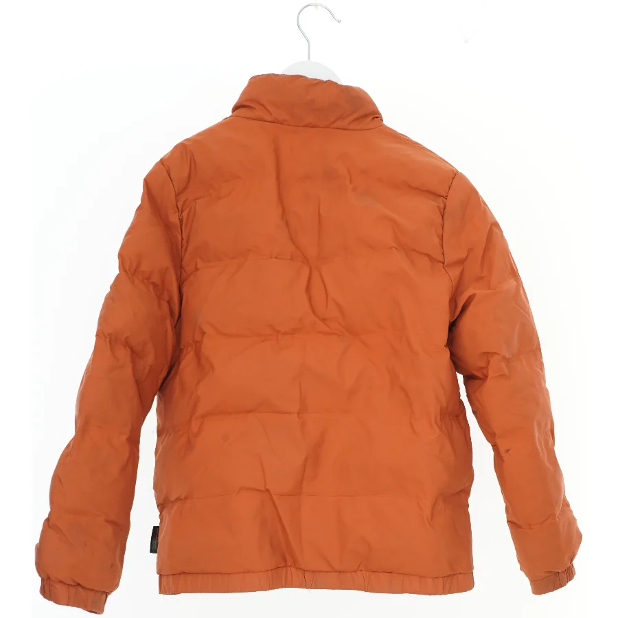 Orange vinterjakke med lynlås fra H&M (str. 134)