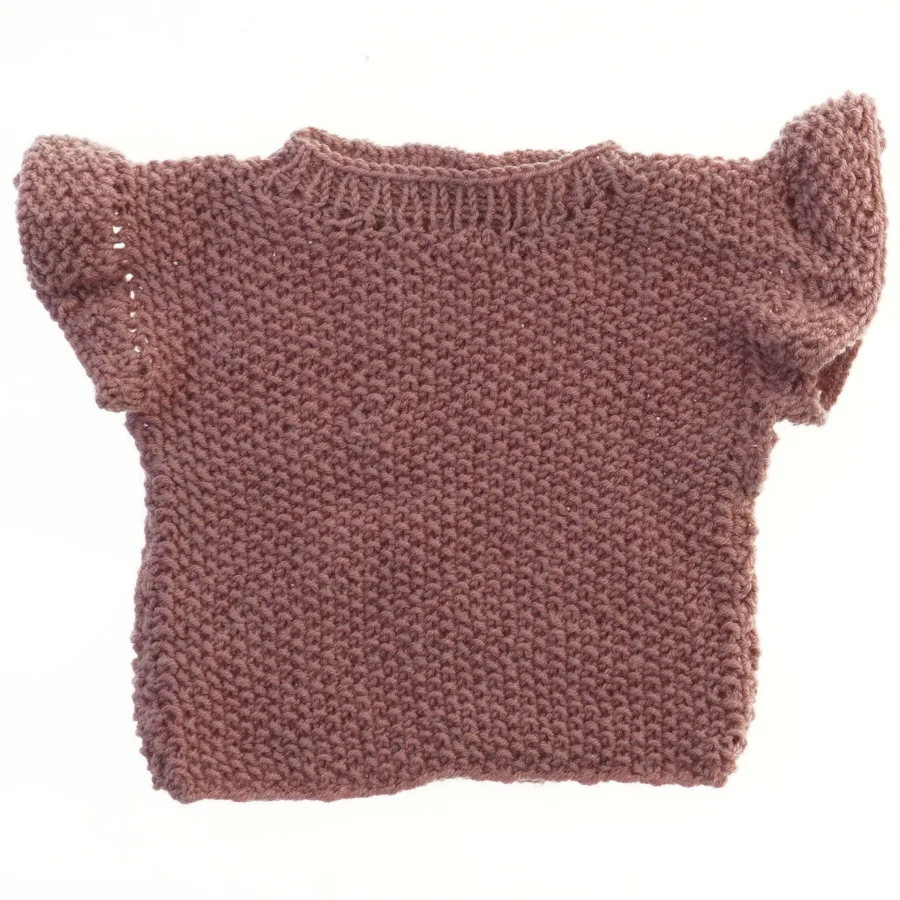 Strikket bluse til børn (str.  25x25 cm)