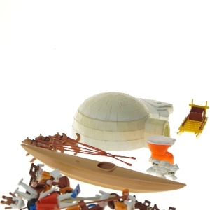 Playmobil iglo og slædesæt fra Playmobil (str. Ø 16,5 cm)