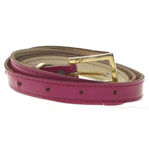 Pink bælte med guldspænde (str. 90 cm)
