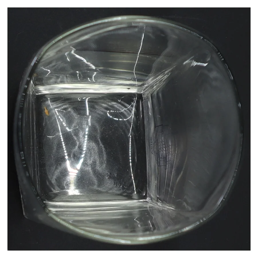 Glas vase med håndmalet design fra Luminarc (str. H. 21 cm)