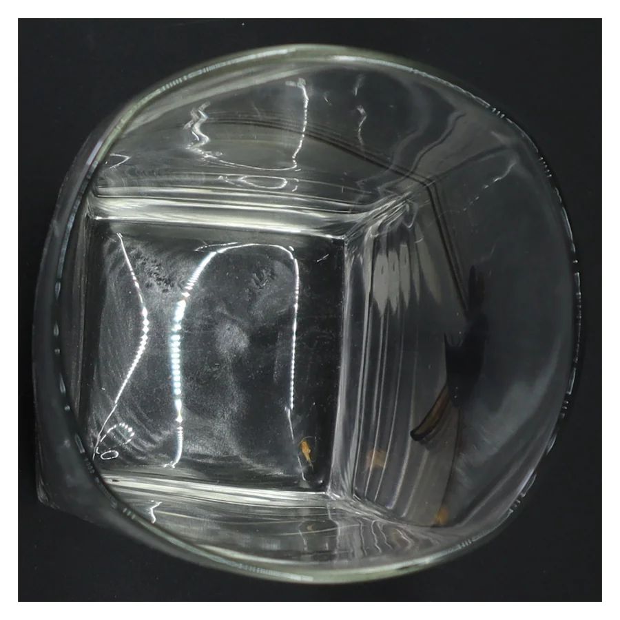 Glas vase med håndmalet design fra Luminarc (str. H. 21 cm)