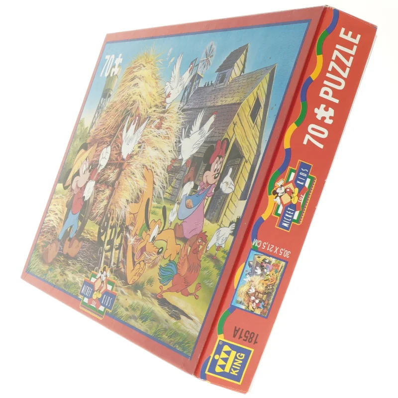 Brugt 70-brikker puslespil med Disney motiver fra Mickey For Kids (str. 23 x 32,5 cm)