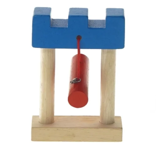 Trælegetøj med klokke fra Eddu Toy (str. 13x9x3 cm)