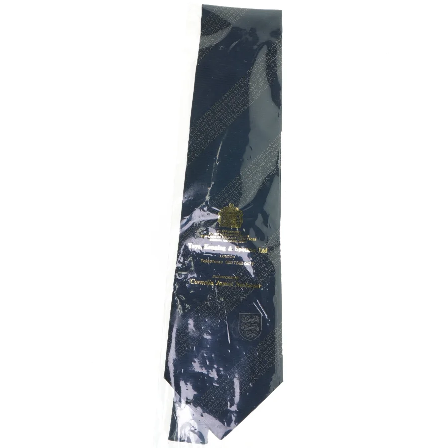 Marineblå slips fra Toye, Kenning & Spencer Ltd (str. 70 cm)