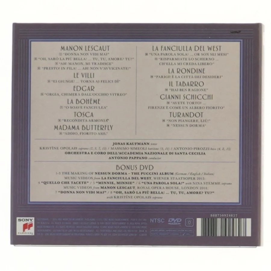 Jonas Kaufmann Nessun Dorma Deluxe Edition CD og DVD