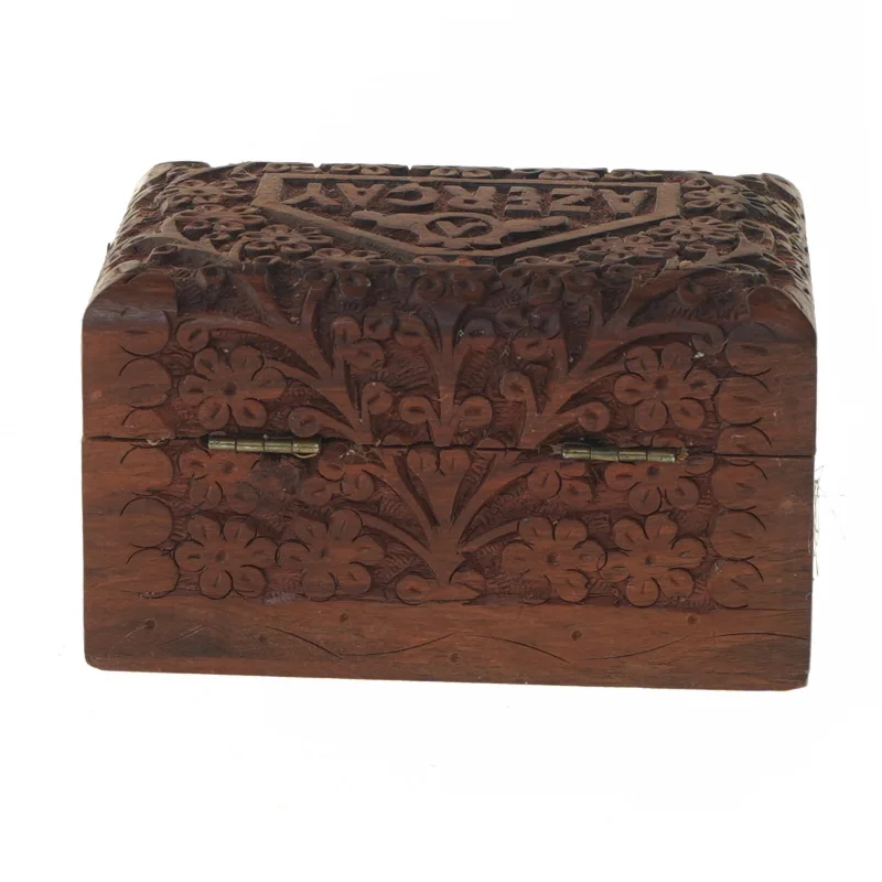 AzerCay træskåret kasse fra AzerCay (str. 15,5x10,5 cm)