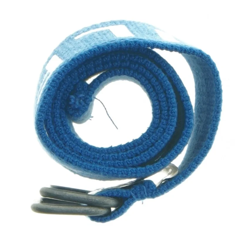 Blåt nylonbælte med metalspænde fra Tommy Hilfiger (str. 72 cm)