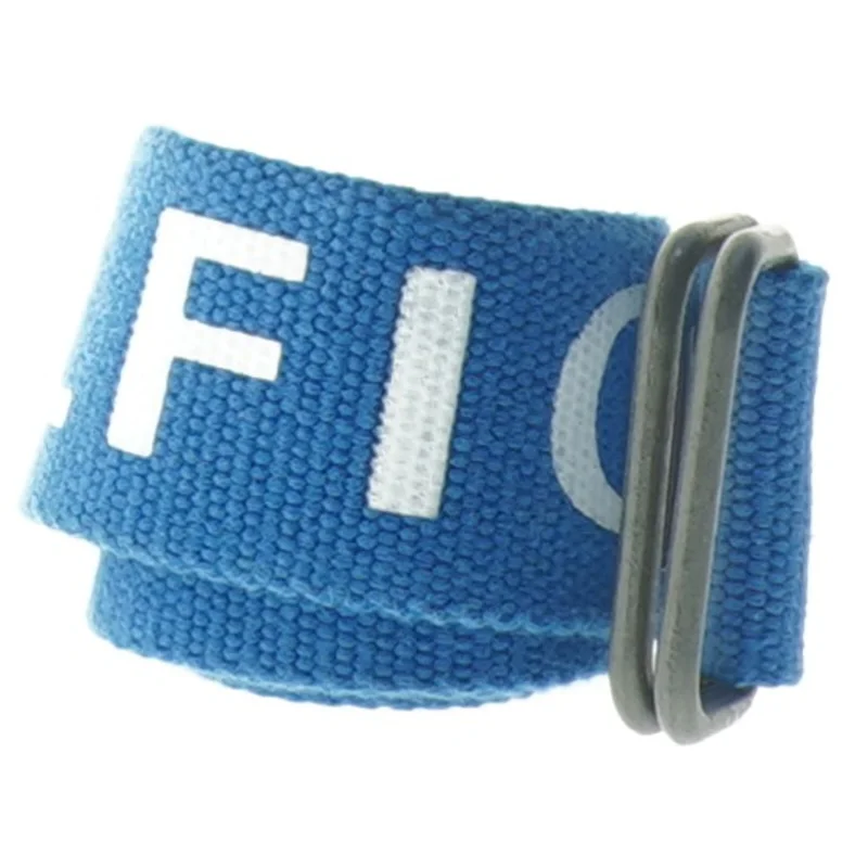 Blåt nylonbælte med metalspænde fra Tommy Hilfiger (str. 72 cm)