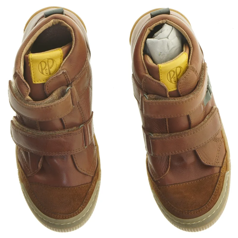 Brune børnesko med velcrolukning (str. 35 )