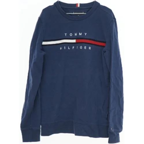 Blå sweatshirt med logo fra Tommy Hilfiger (str. 164)