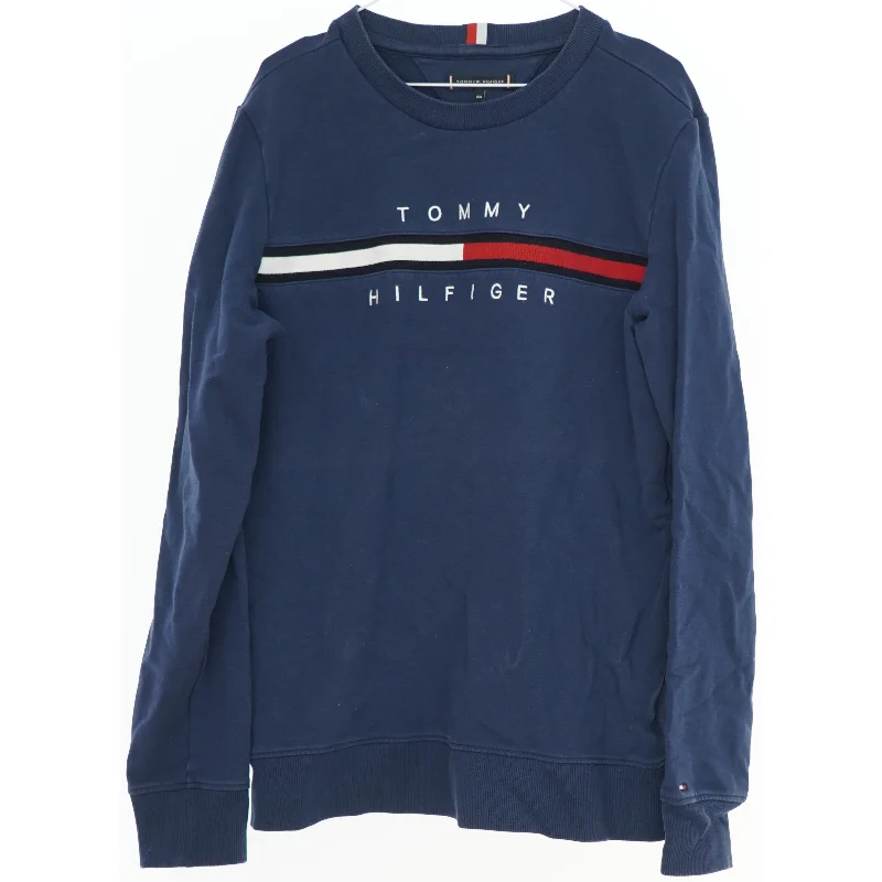 Blå sweatshirt med logo fra Tommy Hilfiger (str. 164)