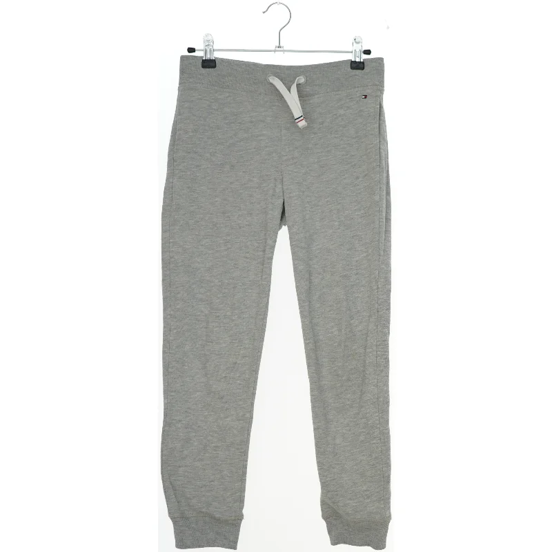 Grå sweatpants med snøre fra Tommy Hilfiger (str. 140)
