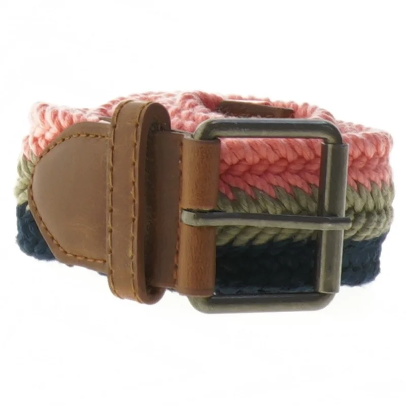 Farvet flettet bælte (str. 84 cm)